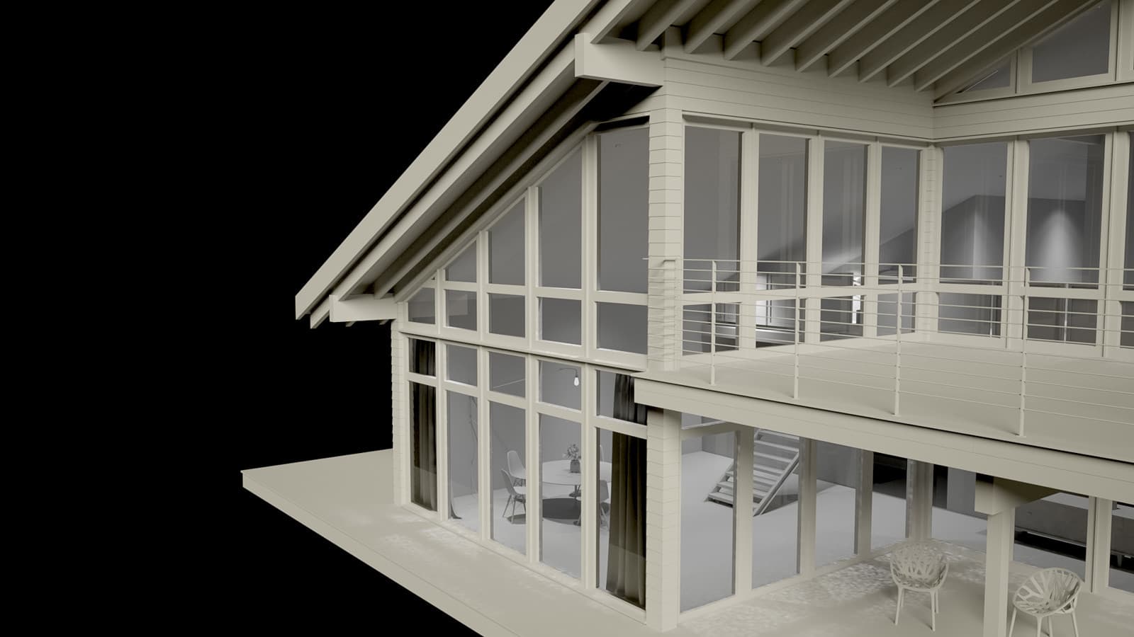 Raw archviz 3D model.