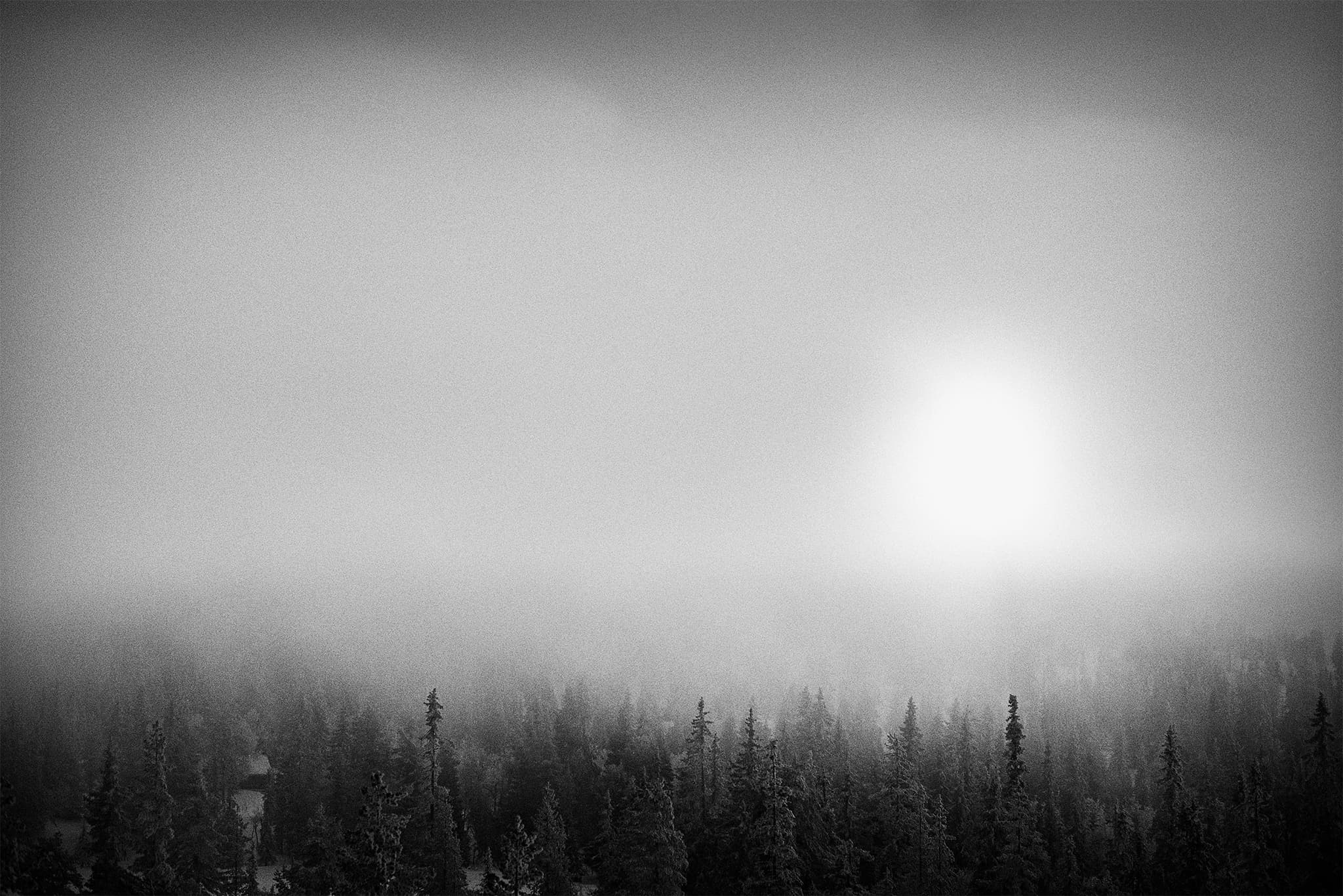 Sunset, Snowproduction, Sälen, Sweden.